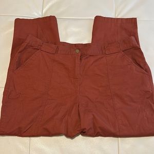 18W rust colored pant, button/zip front, elastic waist!  Like new!